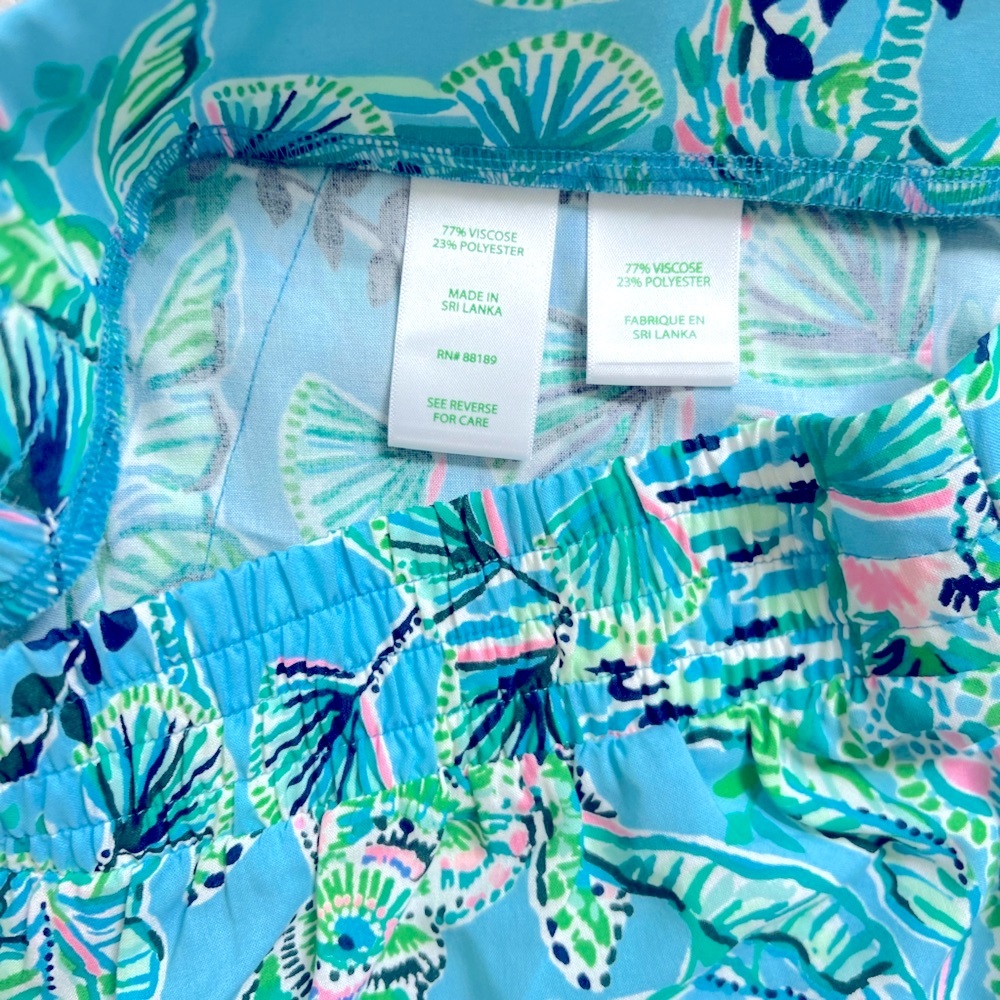 Lilly Pulitzer Blue Multi High-Waist Women’s Shorts - Picture 6 of 8